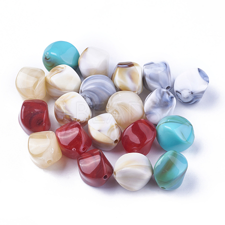 Acrylic Beads X-OACR-T007-08-M-1