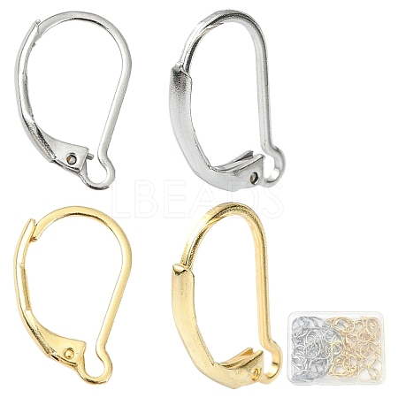 60Pcs 2 Colors 304 Stainless Steel Leverback Earring Findings STAS-YW0002-69-1