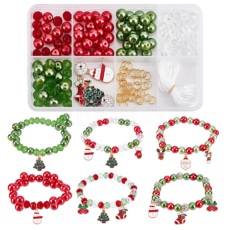 SUNNYCLUE DIY Christmas Bracelet Making Kit DIY-SC0019-51-1