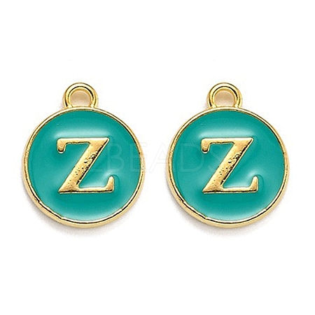 Golden Plated Alloy Enamel Charms LS-ENAM-Q437-15Z-1