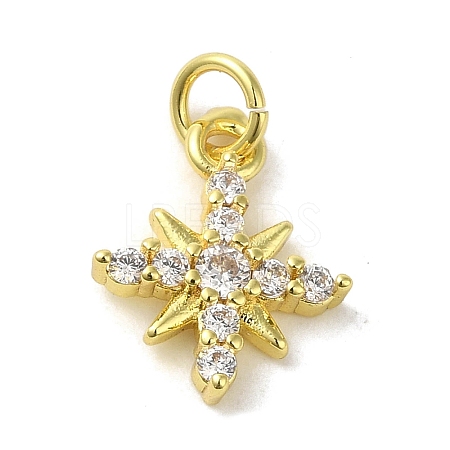 Brass Micro Pave Cubic Zirconia Charms KK-M283-16A-01-1