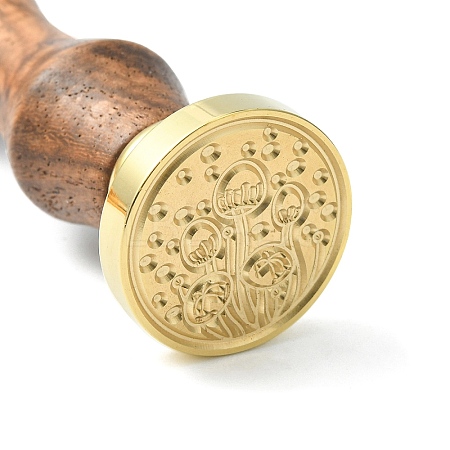 DIY Wood Wax Seal Stamp AJEW-WH0131-257-1