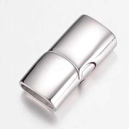 Tarnish Resistant 304 Stainless Steel Magnetic Clasps with Glue-in Ends STAS-G071-38P-1