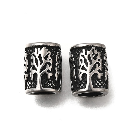 304 Stainless Steel European Tube Beads STAS-D382-16AS-1
