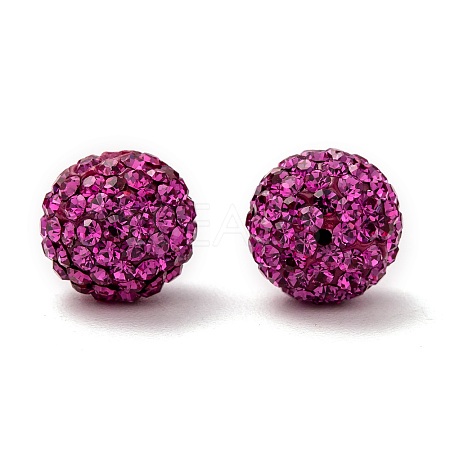 Half Drilled Czech Crystal Rhinestone Pave Disco Ball Beads RB-A059-H10mm-PP9-502-1