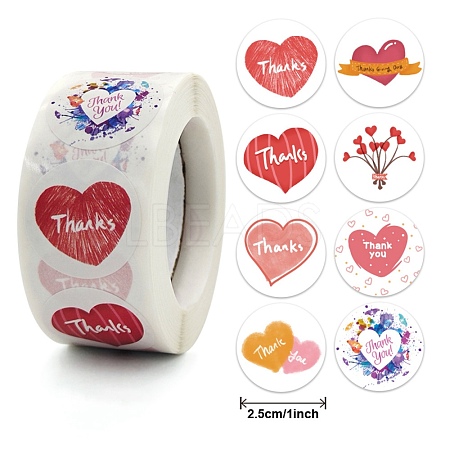 Thank You Theme Self Adhesive Paper Stickers DIY-M023-02A-1