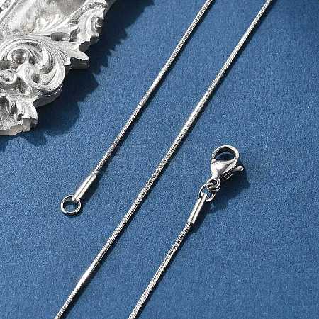 Tarnish Resistant 304 Stainless Steel Snake Chains Necklaces STAS-F094-24P-1