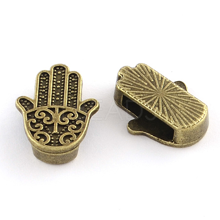 Tibetan Style Alloy Slide Charms TIBEB-Q064-21AB-NR-1