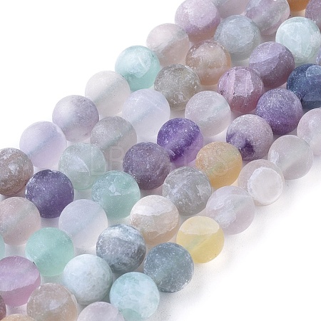 Natural Fluorite Beads Strands G-K292-01-1