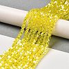 Transparent Electroplate Glass Beads Strands EGLA-A039-T2mm-B21-4