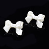 Spray Painted CCB Plastic Bowknot Stud Earring Findings CCB-Q091-07A-1