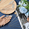 Brass/Iron /Alloy Hair Sticks OHAR-SC0001-09S-3