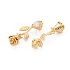 Brass Pave Clear Cubic Zirconia Pendants X-KK-S360-150-NR-2