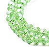 Electroplate Transparent Glass Beads Strands EGLA-A035-T4mm-A09-3