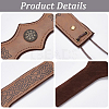 PU Leather & Alloy Headbands Hair Accessories for Women Girls OHAR-CL0001-03-6
