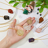 8Pcs 8 Styles Nuggets Natural Mixed Gemstone Pendant Necklaces Set for Women NJEW-FI0001-47-3