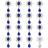 16Pcs Alloy Rhinestone Cabochons FIND-FG0004-26B-1