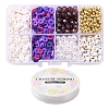 DIY Letter & Imitation Pearl & Heishi Beads Bracelet Making Kit DIY-YW0005-23D-1