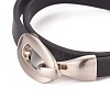 Imitation Leather Wrap Bracelets LS-BJEW-G620-F03-2
