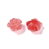 Synthetic Coral 3D Flower Rose Beads CORA-A005-14mm-3