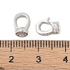 925 Sterling Silver Micro Pave Clear Cubic Zirconia Fold Over Clasps STER-U004-02P-3