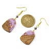 Resin & Walnut Wood Arch Dangle Earrings EJEW-JE05506-05-2