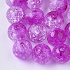 Transparent Crackle Acrylic Beads CACR-N002-05-1
