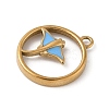 304 Stainless Steel Enamel Pendants X-STAS-Z153-09G-02-2