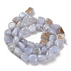 Natural Blue Lace Agate Beads Strands G-P497-01E-71-3