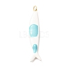 Brass with Enamel Big Pendants KK-CBA2F11-02G-03-1