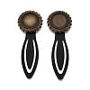 Alloy & Iron Bookmark Cabochon Settings PALLOY-N184-06AB-1