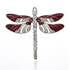 Alloy Enamel Dragonfly Big Pendants LS-ENAM-L034-07P-1