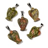 Natural Unakite Pendants G-B127-10P-07-2