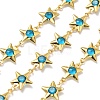 Brass Glass Link Chains CHC-R001-06G-03-1