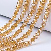 Electroplate Glass Beads Strands X-EGLA-A034-T6mm-B05-1