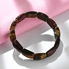 Natural Tiger Eye Bead Stretch Bracelets for Women Men BJEW-C097-02A-1