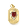 Brass Cubic Zirconia Locket Pendants KK-N254-93E-G-1