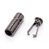 Alloy Cord Ends PALLOY-WH0088-34B-2