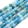 Dyed Natural Weathered Agate Beads Strands X-G-F583-11E-1