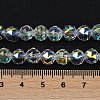 Transparent Electroplate Glass Beads Strands EGLA-N002-34C-C25-4