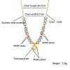 Stainless Steel Crystal Rhinestone Flat Round Pendant Glass Beaded Necklaces for Women GE4228-6-1