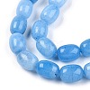 Barrel Shaped Dyed Natural Aquamarine Beads Strands G-S114-25-01-4