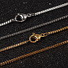 304 Stainless Steel Box Chain Necklaces NJEW-O096-08-1