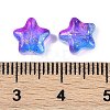 Transparent Spray Painted Glass Beads X1-GLAA-NH0003-01F-3