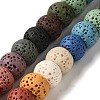 Natural Lava Rock Dyed Beads Strands G-Z036-A01-19-1