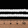 Opaque Solid Color Glass Beads Strands GLAA-N065-4x4mm-C01-4