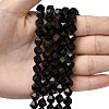 Natural Golden Sheen Obsidian Beads Strands G-Z119-A10-02-2