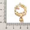 Brass Micro Pave Cubic Zirconia Fold Over Clasps KK-U037-30G-01-3