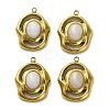 Natural White Agate Pendants STAS-H438-10G-01-1
