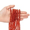 Spray Painted Crackle Glass Beads Strands CCG-Q001-8mm-09-4